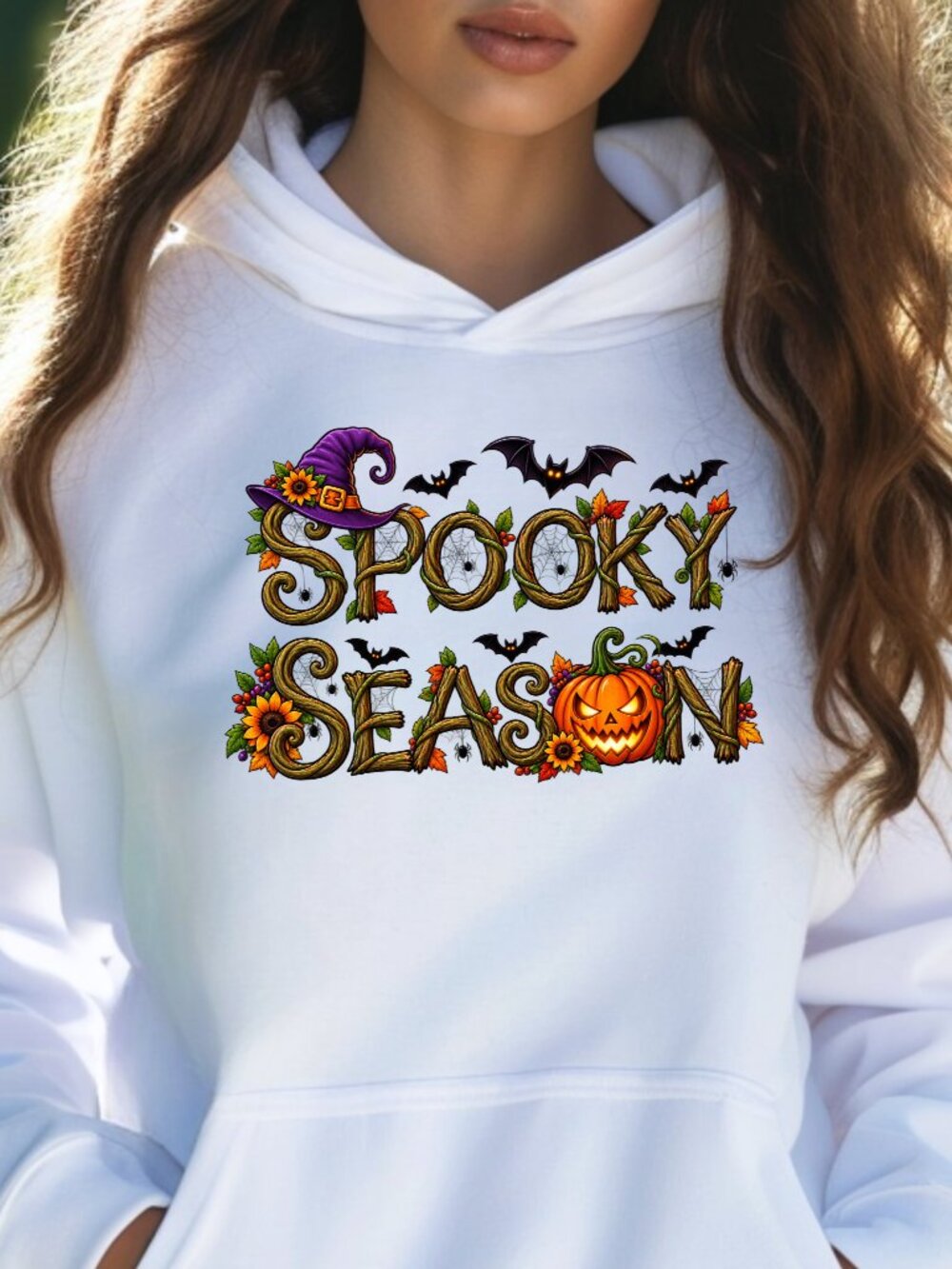Spooky Season HOODIE Adult Unisex Graphic Sweatshirt Halloween Fall Witch Vibe